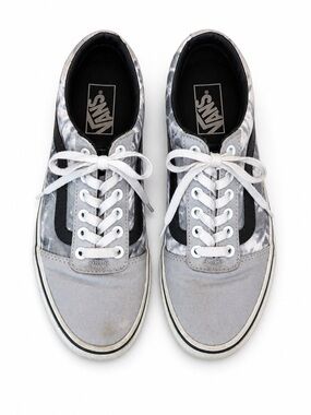 Vans Old Skool Tie Dye Gray Black Canvas Skate Sneakers Low Top Size 6.5